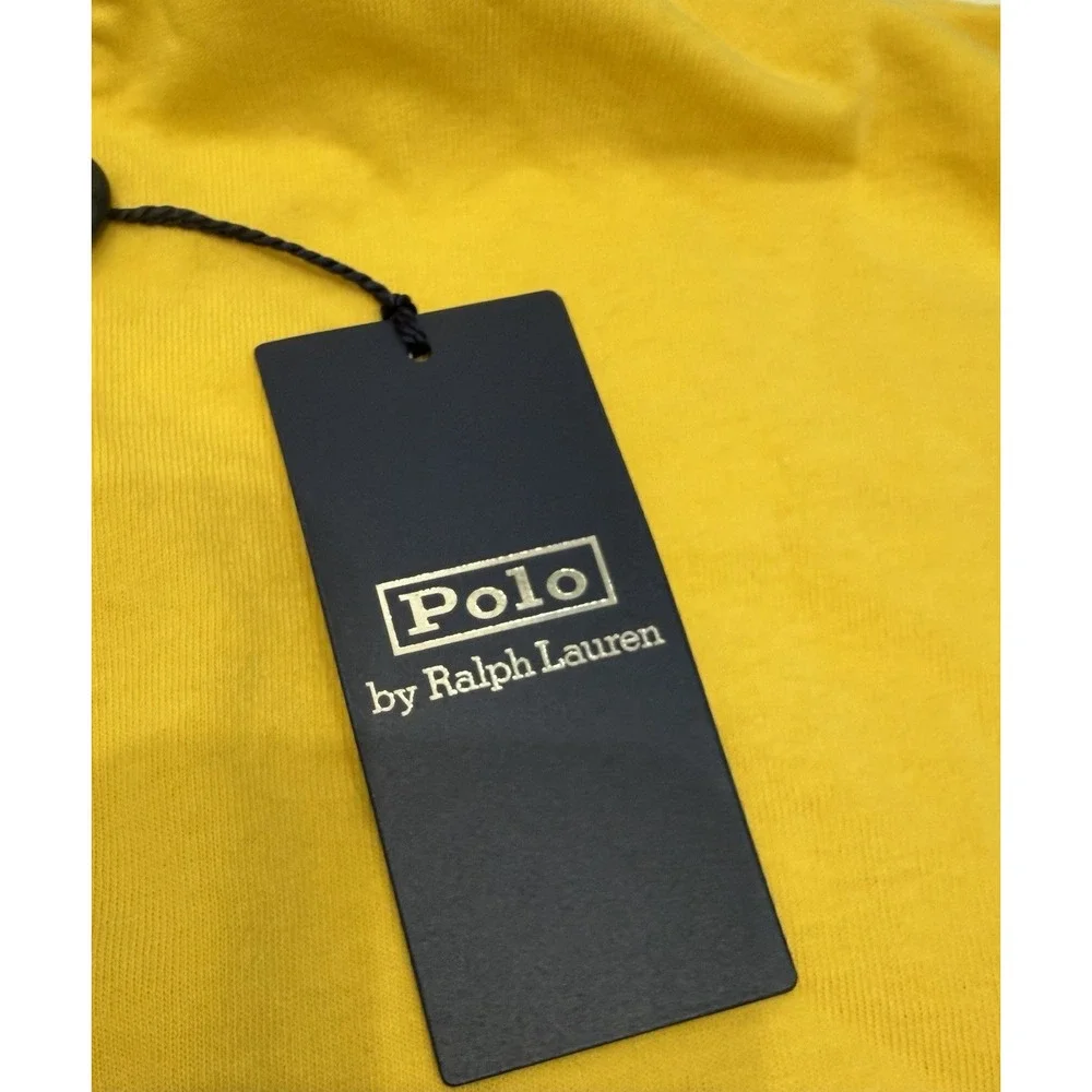 Polo Ralph Lauren T-Shirt Men's XL/TG Yellow Graphic Jersey Vintage Fit NWT